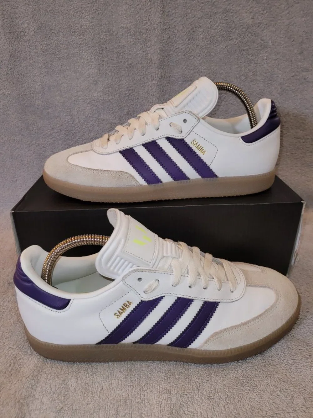 Adidas Samba Men's Size 8 Messi White Purple Tan Gum Sneakers IH8161 (#2258)